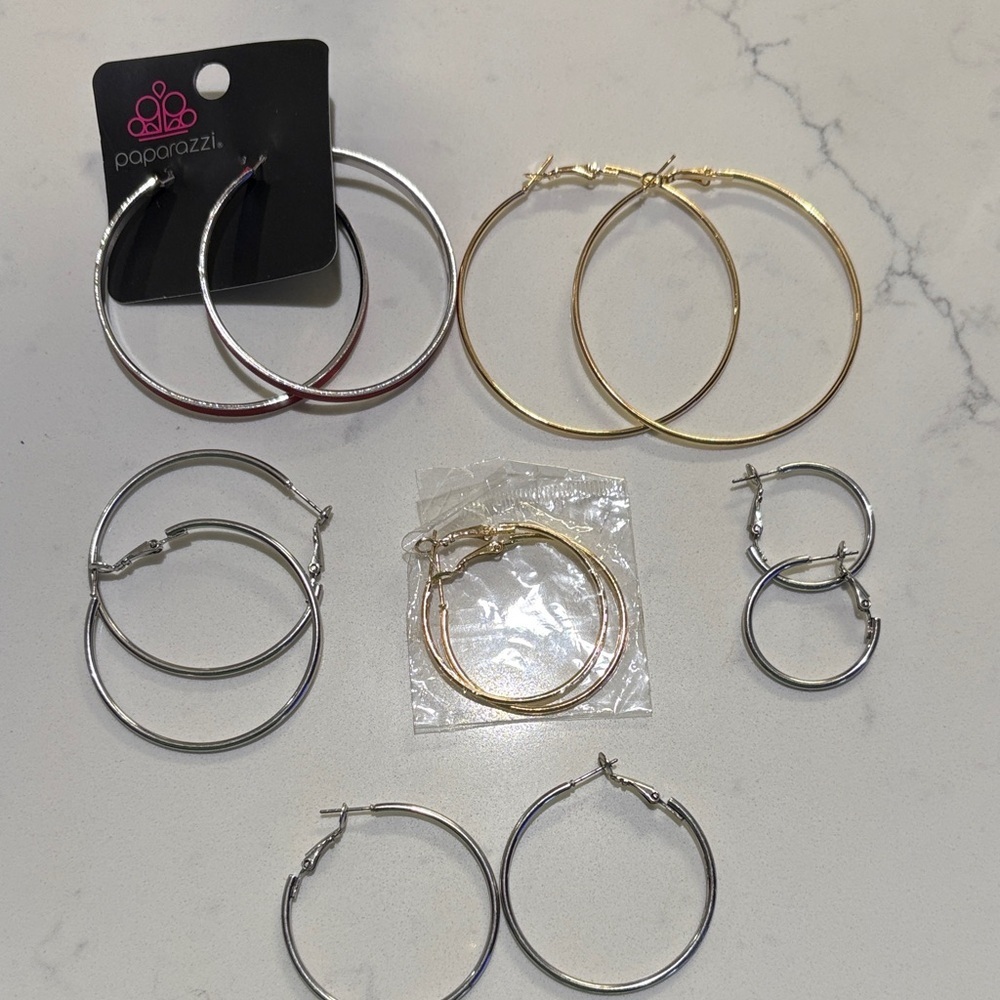 Paparazzi Mixed Metal Hoop Earrings Collection - Picture 2 of 6